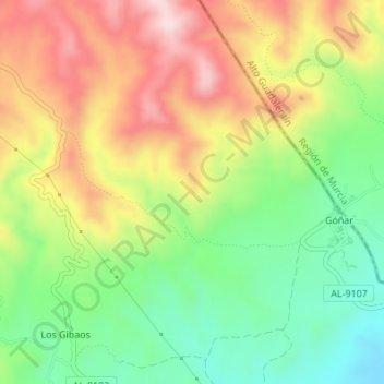 Goñar topographic map, elevation, terrain