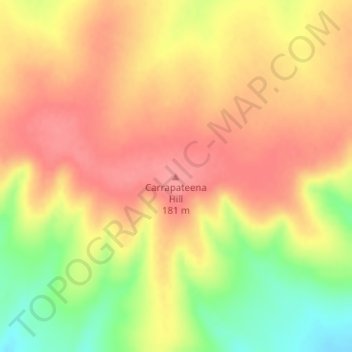 Carrapateena Hill topographic map, elevation, terrain