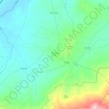 Peraboa topographic map, elevation, terrain