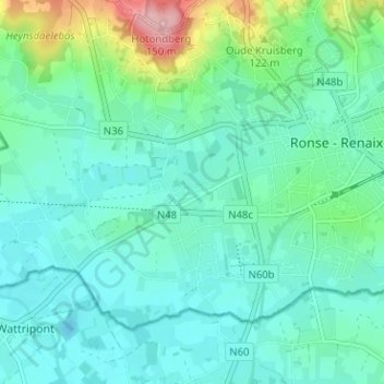 Floréal topographic map, elevation, terrain