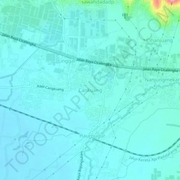 Cankuang topographic map, elevation, terrain