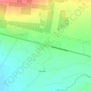 California topographic map, elevation, terrain