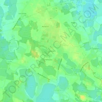 La Suisse topographic map, elevation, terrain