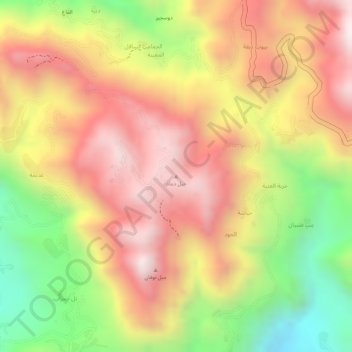 Jabal Dumam topographic map, elevation, terrain