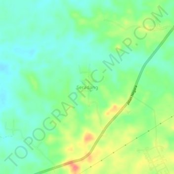 Seradang topographic map, elevation, terrain
