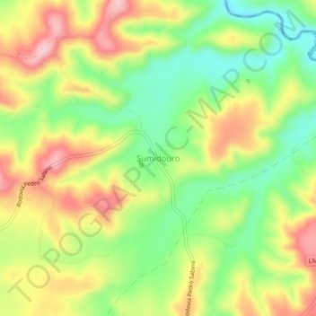 Sumidouro topographic map, elevation, terrain