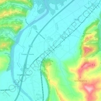 Motta topographic map, elevation, terrain