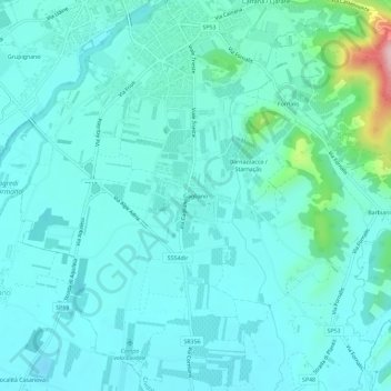 Gagliano topographic map, elevation, terrain