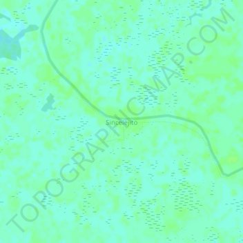 Sincelejito topographic map, elevation, terrain