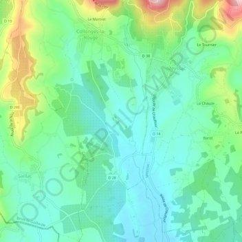 La Gondrone topographic map, elevation, terrain