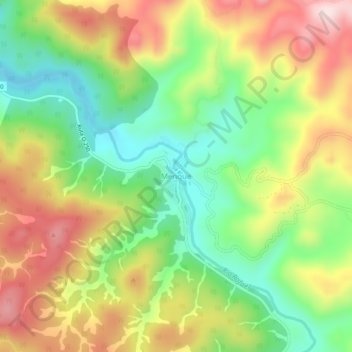 Menque topographic map, elevation, terrain