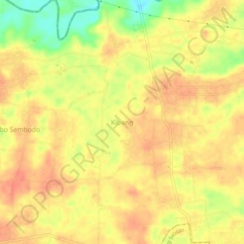 Kibang topographic map, elevation, terrain