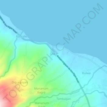 Duka topographic map, elevation, terrain