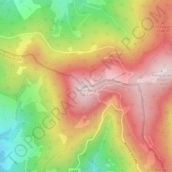 Masenberg topographic map, elevation, terrain