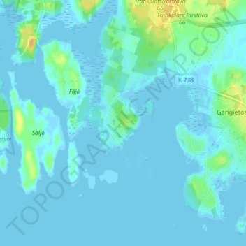 Torsnäs topographic map, elevation, terrain