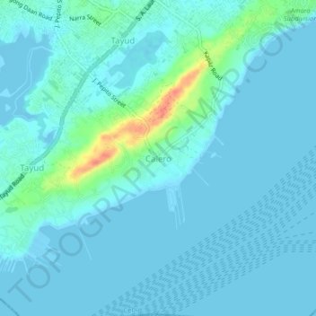 Calero topographic map, elevation, terrain