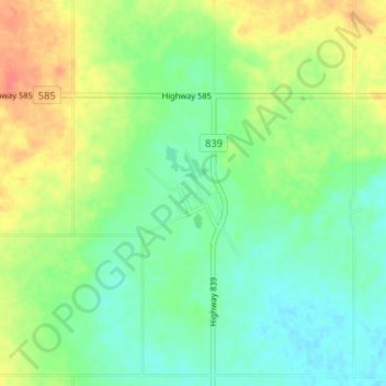 Rumsey topographic map, elevation, terrain
