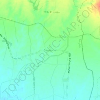 Saverona topographic map, elevation, terrain
