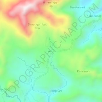 Arse topographic map, elevation, terrain
