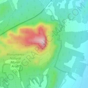 Arabi topographic map, elevation, terrain