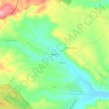 Almeirim topographic map, elevation, terrain