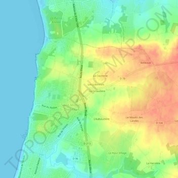 Le Petit Four topographic map, elevation, terrain