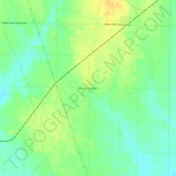 New Lebanon topographic map, elevation, terrain