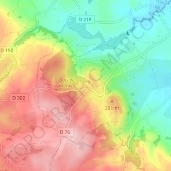 La Guilmoisière topographic map, elevation, terrain