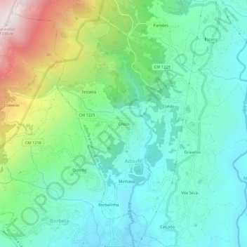 Couto topographic map, elevation, terrain