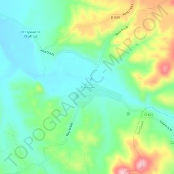 Chalinga topographic map, elevation, terrain