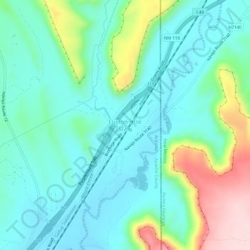 Lupton topographic map, elevation, terrain