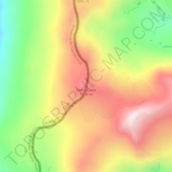 Cerro Cono topographic map, elevation, terrain