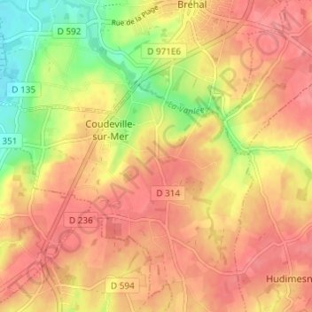 Village Bouillon topographic map, elevation, terrain