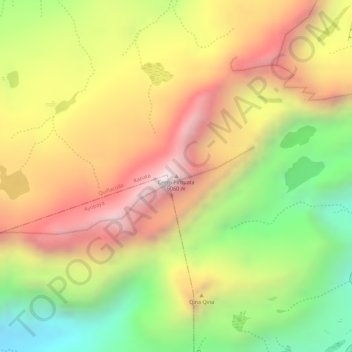 Cerro Pirhuata topographic map, elevation, terrain