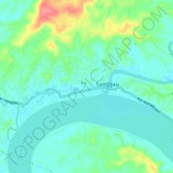Ilir Kota topographic map, elevation, terrain