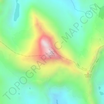 Nevado Tuco topographic map, elevation, terrain