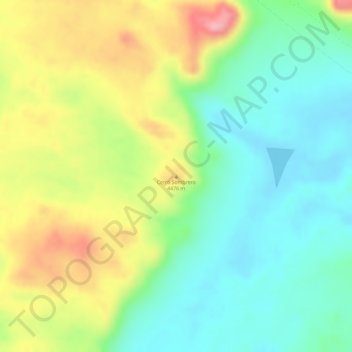 Cerro Sombrero topographic map, elevation, terrain