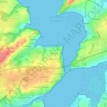 Le Bas Bout topographic map, elevation, terrain