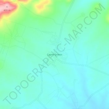 Capim Grosso topographic map, elevation, terrain