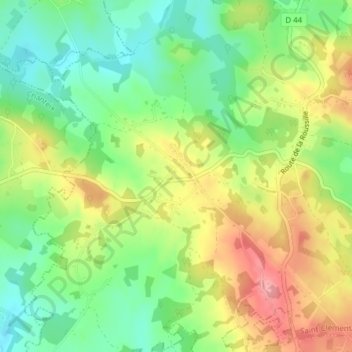 Les Plats topographic map, elevation, terrain