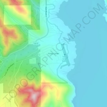 Trinity Center topographic map, elevation, terrain
