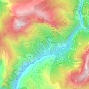 Séren topographic map, elevation, terrain