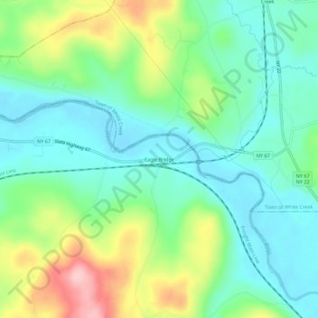 Eagle Bridge topographic map, elevation, terrain