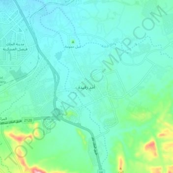 Ahad Rufaidah topographic map, elevation, terrain
