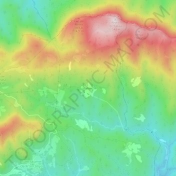 Tubau topographic map, elevation, terrain