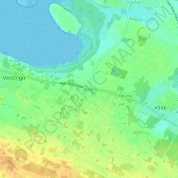Nualei topographic map, elevation, terrain