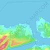 Straum topographic map, elevation, terrain