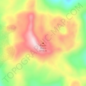Payún Matrú topographic map, elevation, terrain