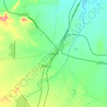 Lonand topographic map, elevation, terrain