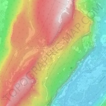 San Giovanni al Monte topographic map, elevation, terrain